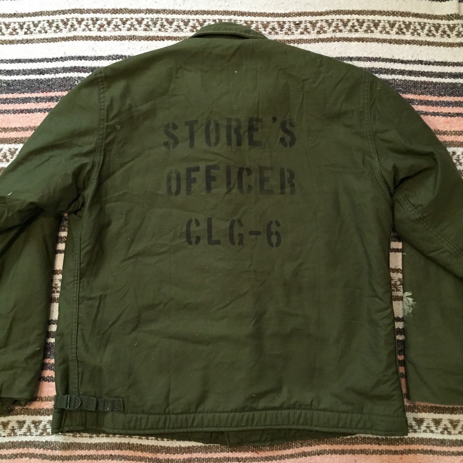 Vintage US Navy A-2 Deck Jacket with Full Back Stencil Size