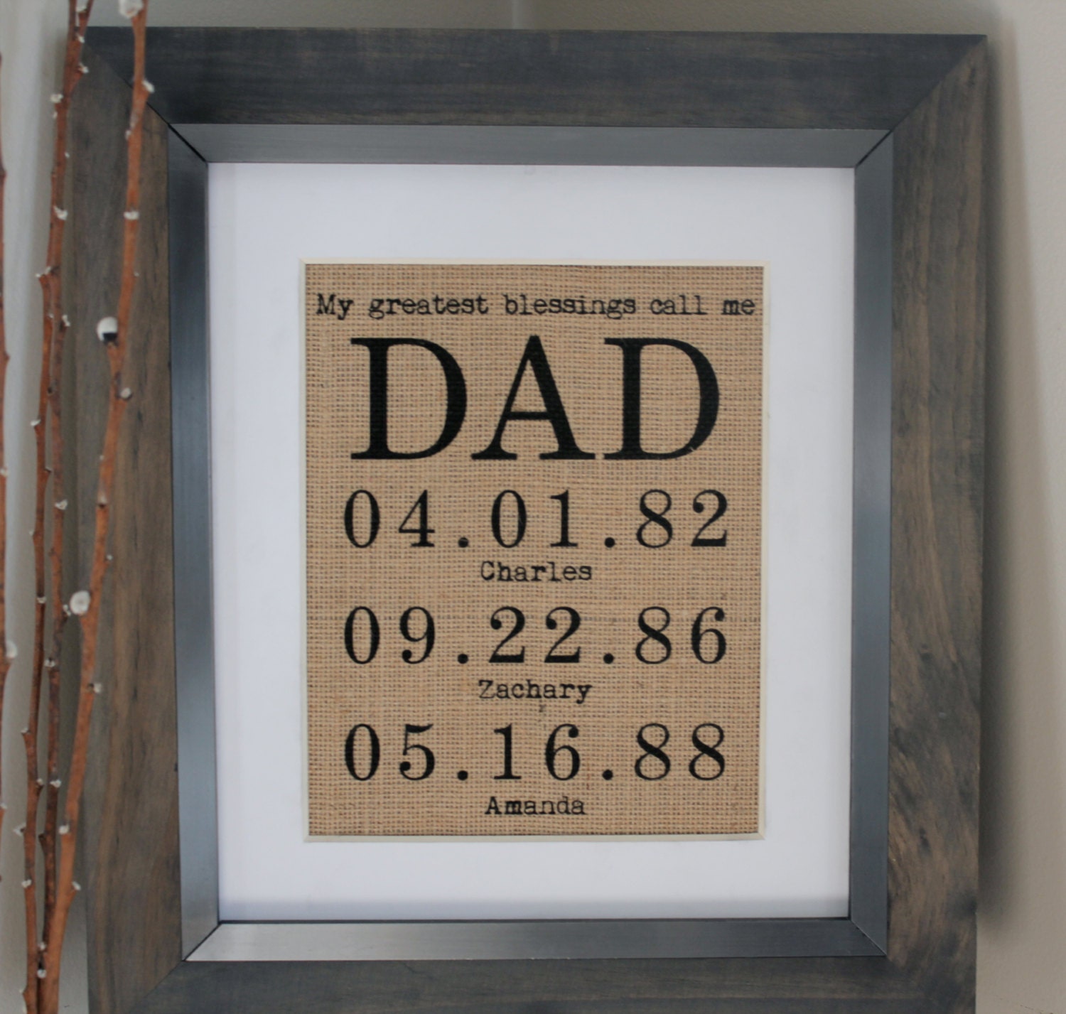 Personalized Gift for DAD or MOM Fathers Day by EmmaAndTheBean