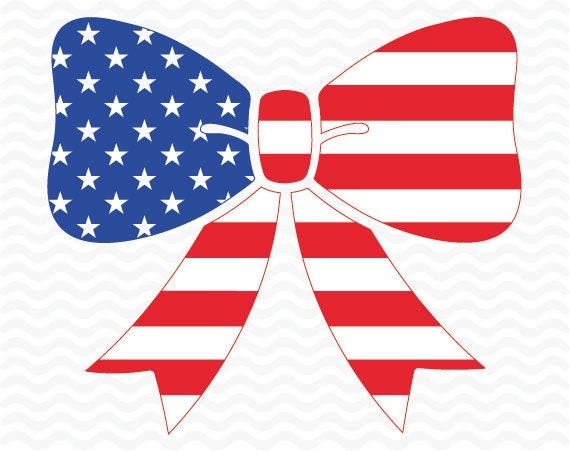 Download Patriotic Bow design 4th of July SVG DXF by ESIdesignsdigital