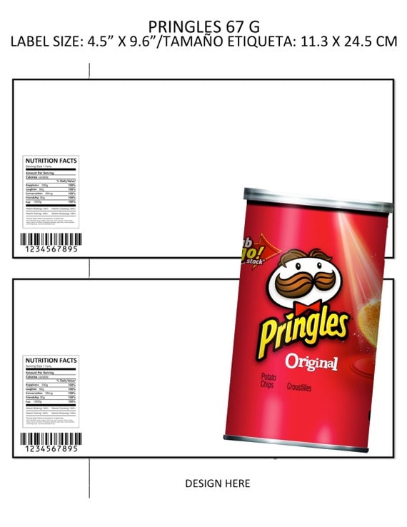 Pringle completo 67 grs. Template by CaleCliparts on Etsy