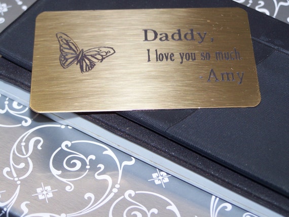  Brass  Wallet Insert Card Anniversary  Gift  for Men