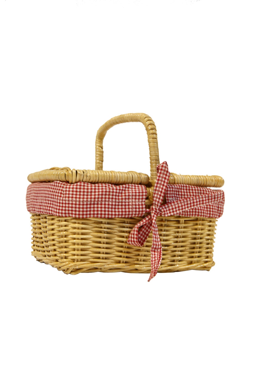 Kids Rattan Wicker Picnic Basket by leaandlani on Etsy