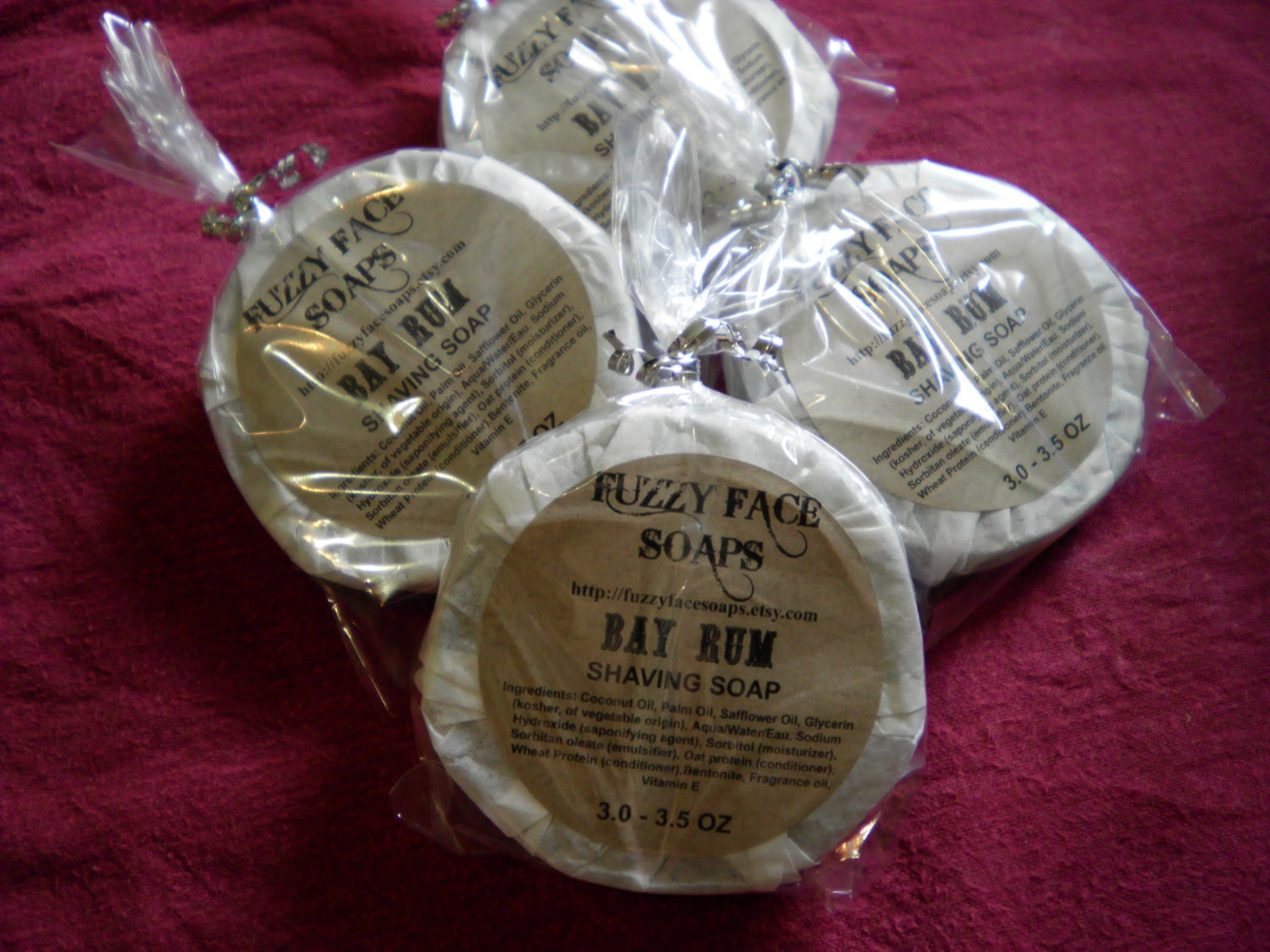BAY RUM Scented Shaving Soap With Vitamin E by FUZZYFACESOAPS