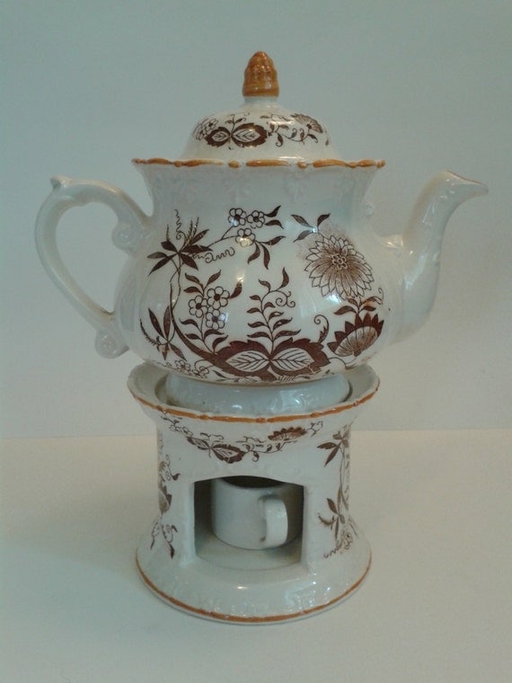 Vintage Tea Pot and Warmer 1960's AES Made in