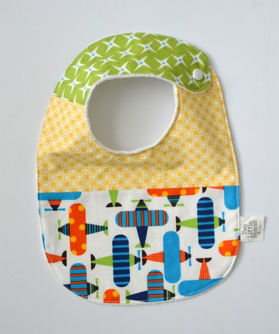 Baby Bib Bib Terry Cloth Bib Teething Bib baby by TwoLittleBeansCo