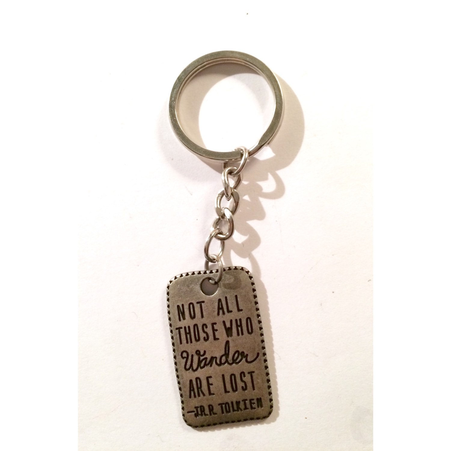 Lord of the Rings Keychain J.R.R. Tolkien Quote Lord of