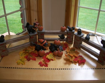 ceramic brick and rail fence