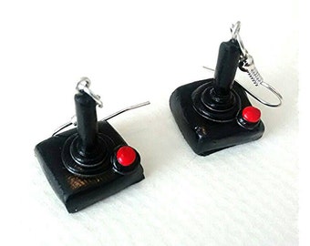 Set miniature retro ATARI joypad earrings Polymer clay earrings game console controller earrings fun jewellery nerdy present gamers gift