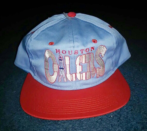 Vintage HOUSTON OILERS snapback hat by Team NFL 80s by JUNKWORLD