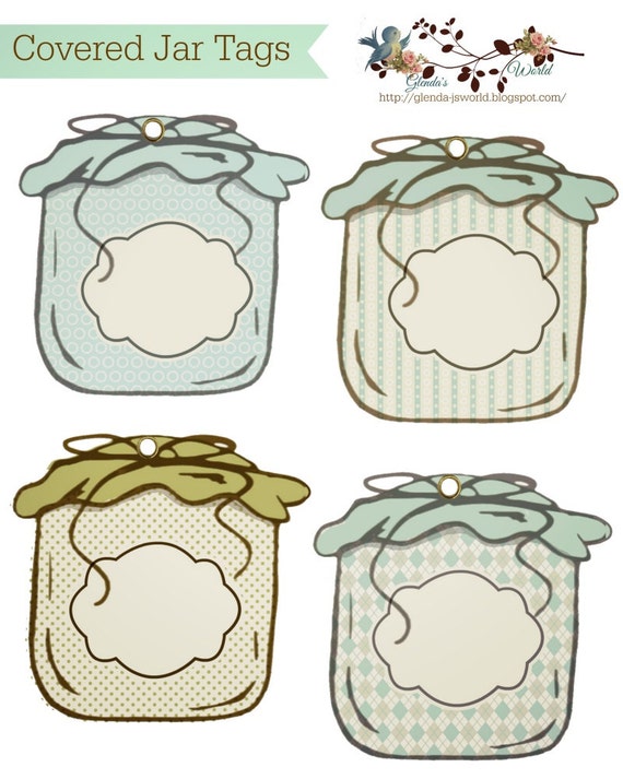 Covered Jar Journaling Tags