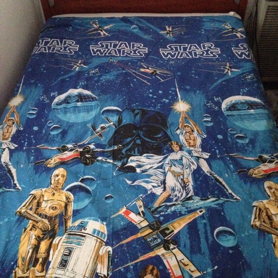 Original '70s Star Wars Bed Sheet in by DreamlandLovesYou on Etsy