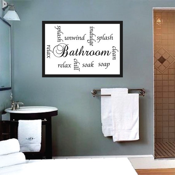 Bathroom Wall Sayings Mural Bathroom Wall Letters Decal 7659