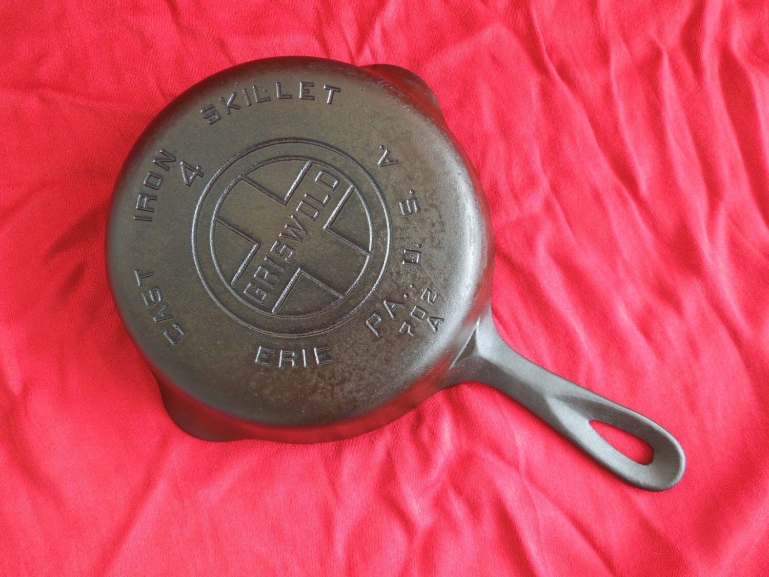 4 Griswold Cast Iron Skillet Large Block Logo Griswold Skillet