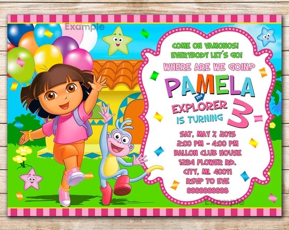 50% OFF SALE Dora the Explorer Invitation by Funparty2015