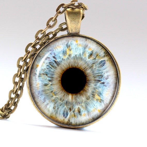 Blue eye Pendant Girl eye Jewelry Pupil eye by AimPendants on Etsy