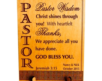 Custom Pastor Appreciation Gift, Thank you Pastor Gift, Gift to my Pastor / Bishop / Priest, Church appreciation to Pastor. PLP048