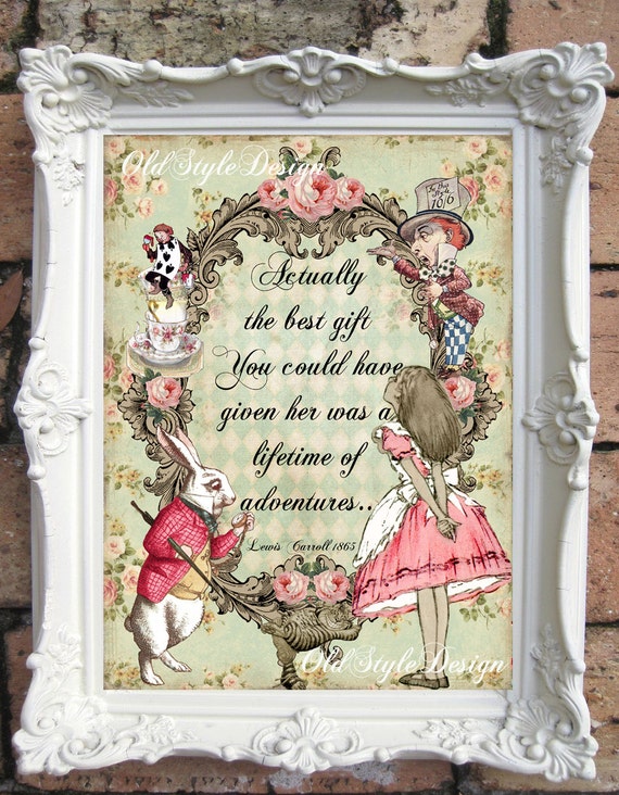 ALICE in Wonderland Art Print Alice in by AliceInWonderlandDsg