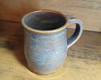 Rutile Blue Wheel Thrown Pottery Mug