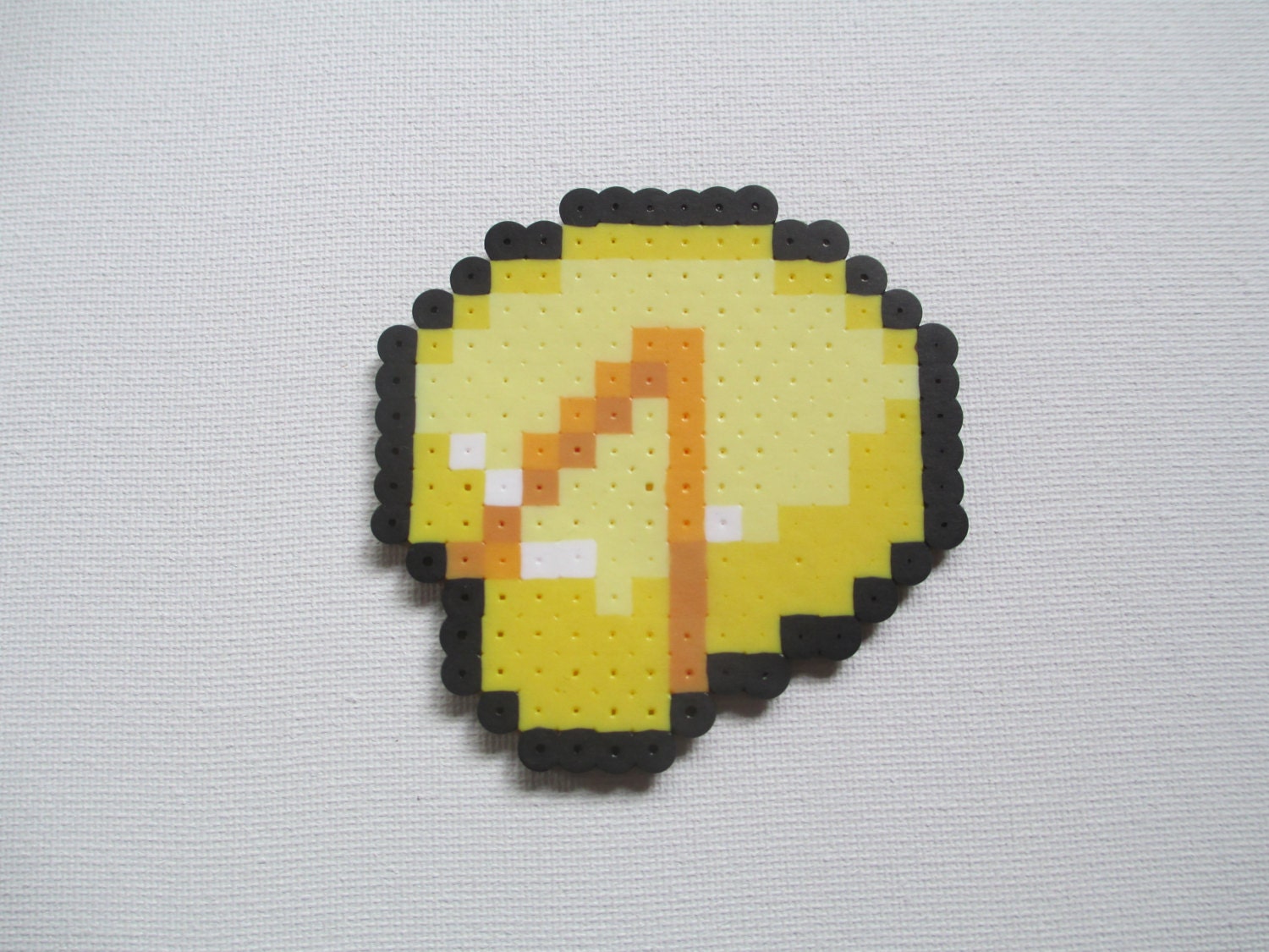 Perler Bead Cheese Wheel Magnet by BeadieEadie on Etsy