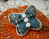 butterfly brooch / brooch textile / art textile / fabric brooch / fabric jewelry / soft sculpture / decoration for dresses
