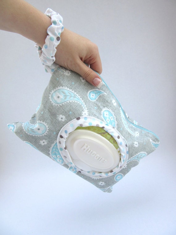 Diaper ClutchDiaper bag clutchPersonalized diaper clutchBlue Paisley