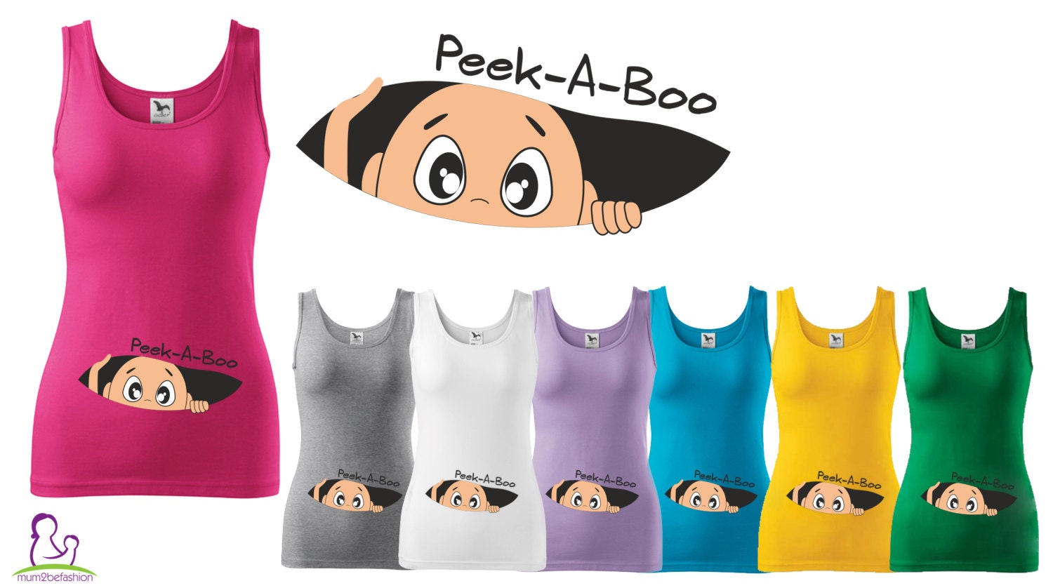 Download Vest Tank Top Peek a Boo baby shower gift peeking baby