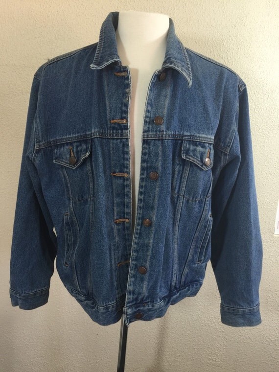 Vintage Denim Jacket XL Bill Blass 90s