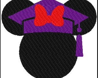 mouse minnie graduation head silhouette