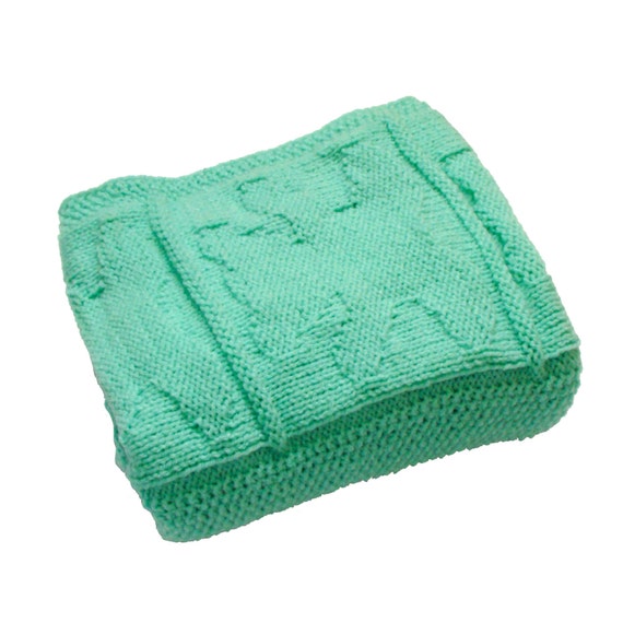 Knitted Baby Blanket, Baby Teddy Bear Blanket