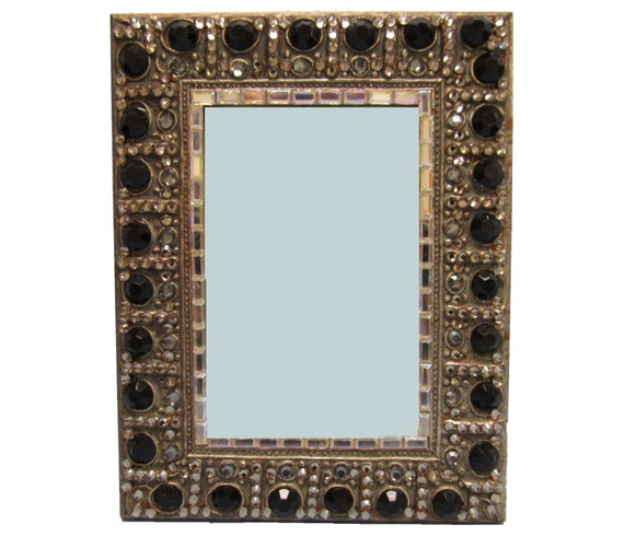 Items similar to Mediterranean Rustic Frame Mirror Vintage Mirror