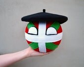 Basqueball, Hand Made, Countryball, Polandball, Meme Ball, Plush Ball