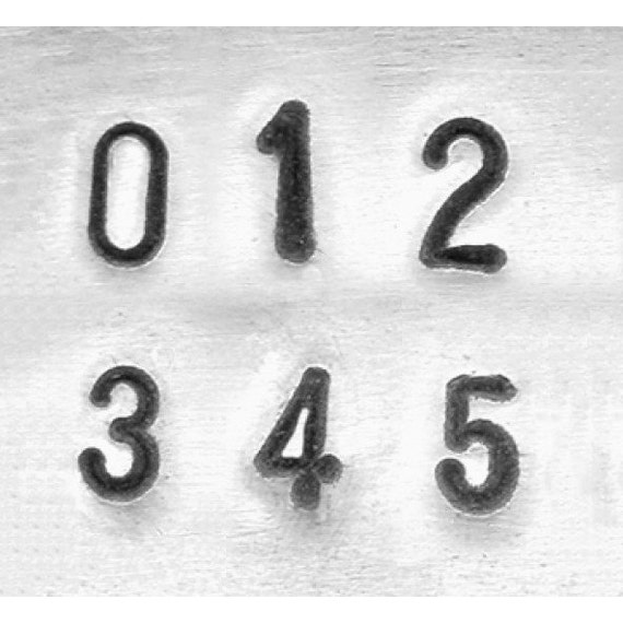 Basic Numbers Metal Stamp Set ImpressArt 3mm Number Stamps Sans