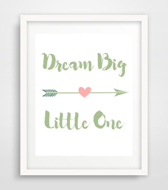 Nursery Art Dream Big Little One Print by PaperStormPrints