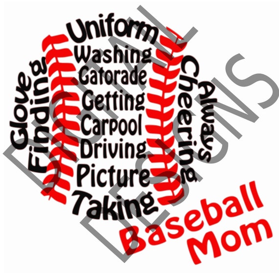 Download Baseball Mom Word Art SVG PNG Cut file by DigitailDesigns ...