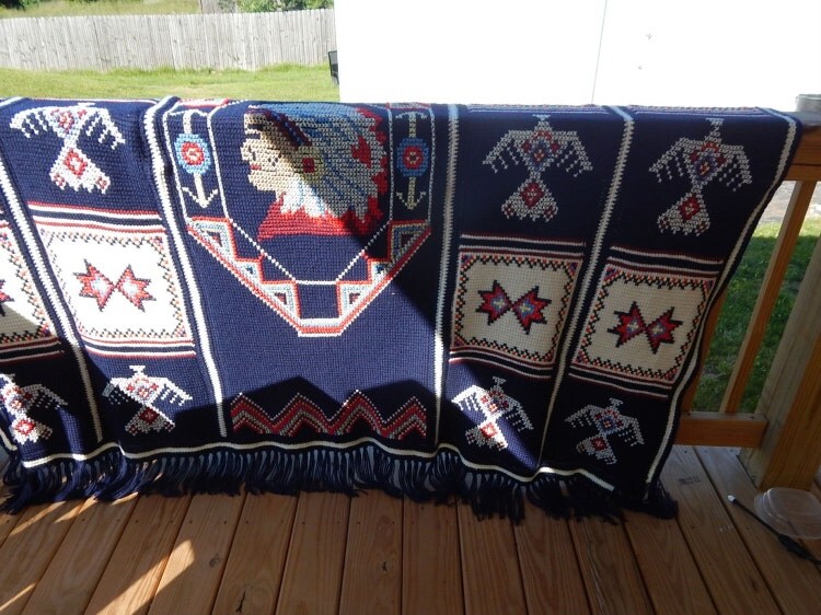 Native American Jewelry blanket vintage by CherokeeKachinaCasey