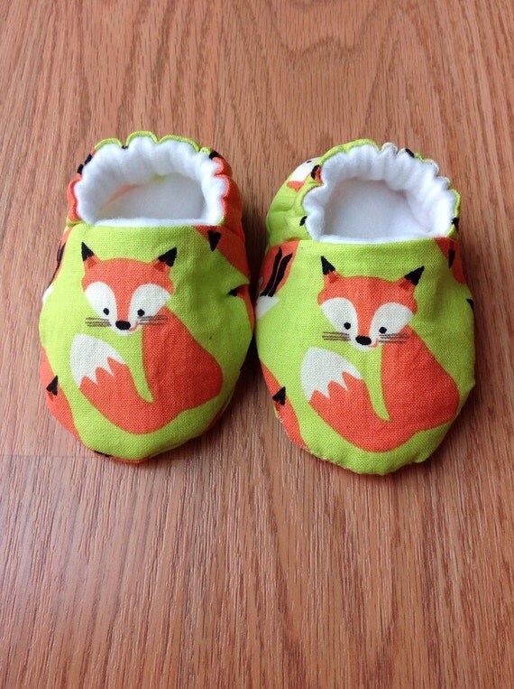 Newborn Baby Fox Slippers Soft Sole Slippers by PreciousPipsqueak