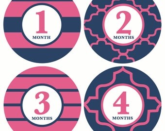GIFT OFFER, Monthly Baby Sticker, Baby Month Sticker, Girl Sticker, Milestone Sticker, Month by Month Baby Sticker, Baby Gift, Baby Gir