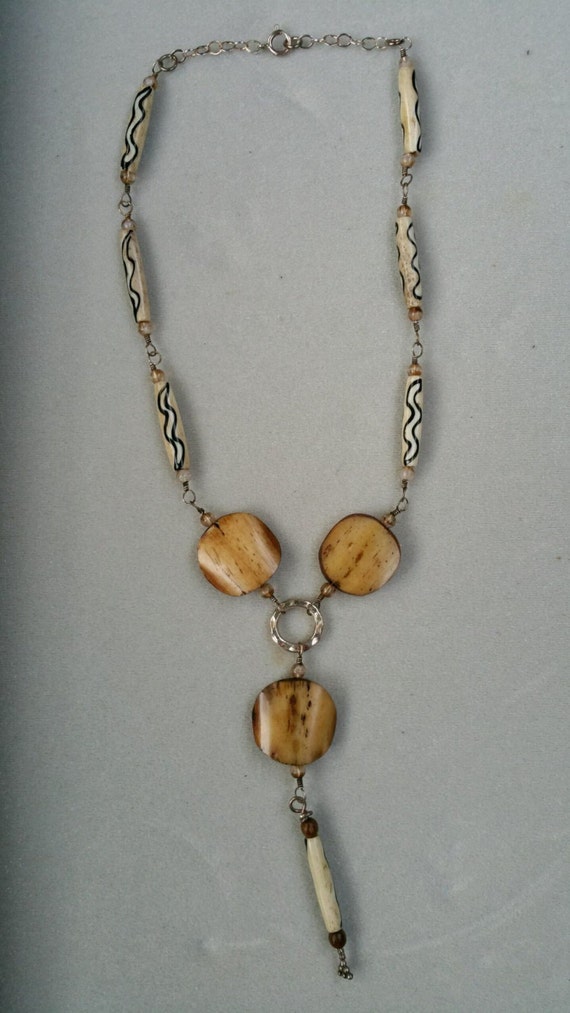 Items similar to New !! Wood beaded necklace on Etsy