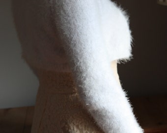 Bridal Bolero, Wedding Cardigan, Kate Middleton Style Shrug, Angora Like yarn