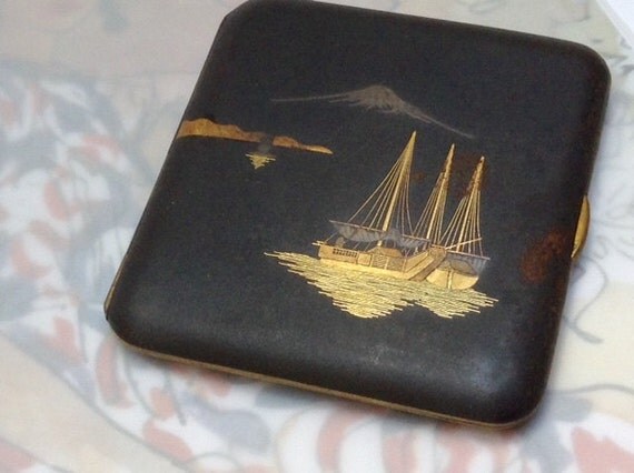 Antique Vintage Japanese cigarette case made by VintageLondonRebel