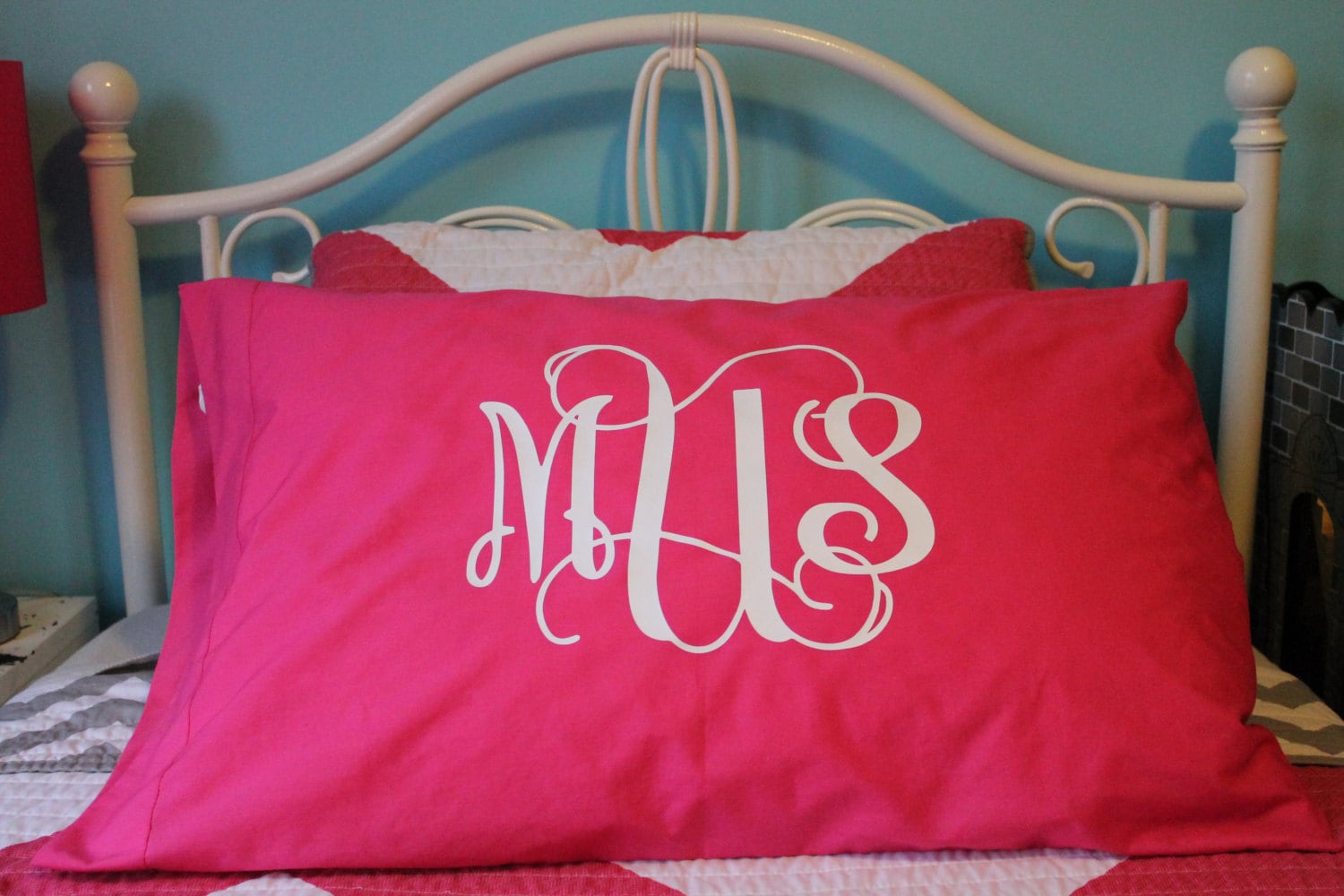 Monogrammed Pillowcase Personalized Pillowcase by iluvmonograms2