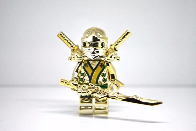 Custom Lego Ninjago Minifigure Chrome Gold Lloyd Zx By Brickdudes