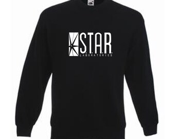 Star Laboratories Sweatshirt Jumper The Flash TV Series Barry Allen Action Comic Fast Runner Star Labs