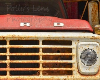 Ford Truck Photo, Rusty Truck, Truck Wall Decor, Boy's Room Wall Art, Rustic photo, Country home decor