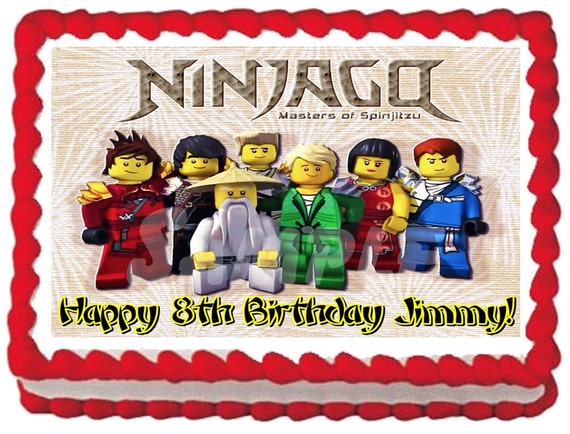 Ninjago Edible Cake Topper Decoration by RobinBlues on Etsy