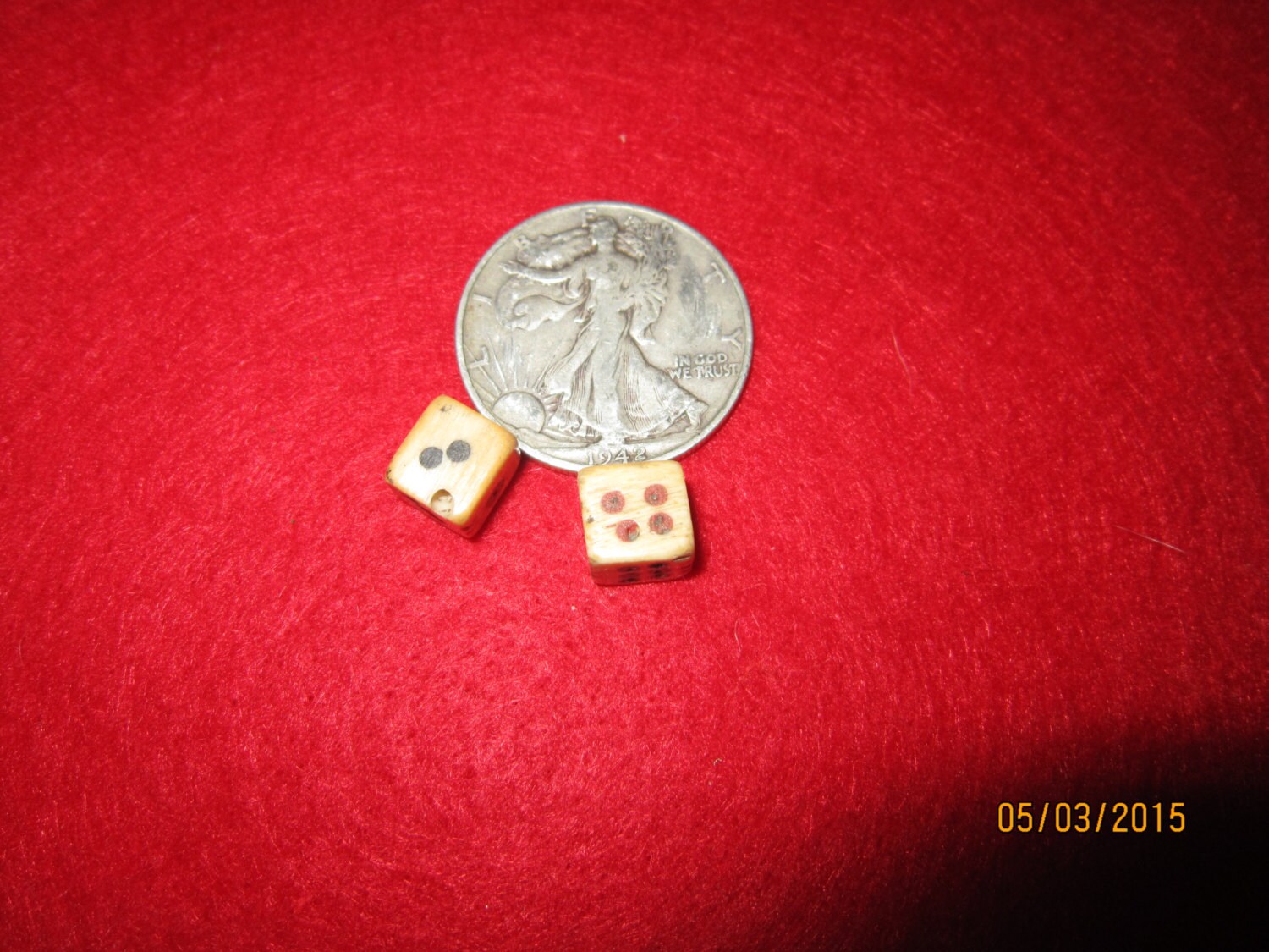 Pair of Civil War soldiers bone dice dug from by HistoryHunters