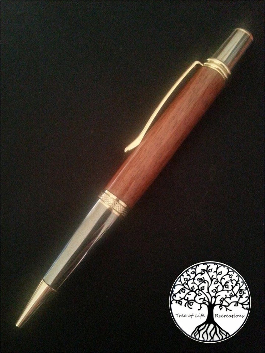 Hand Turned Jarrah Wood Sierra Upgrade Gold & Trivalent Chrome