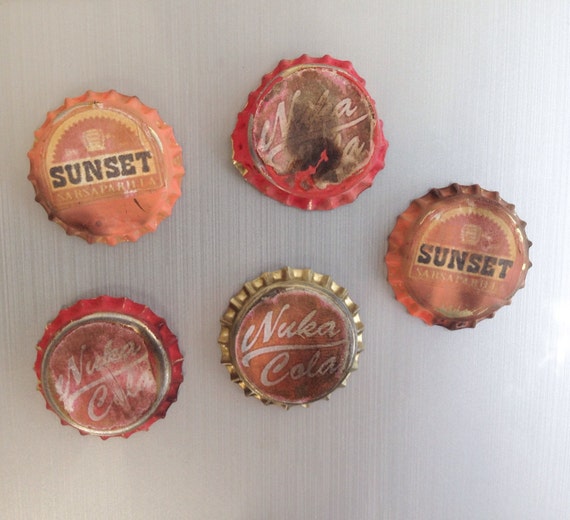 Fallout Bottle Cap Fridge 5 by AuntieNickNocks on Etsy