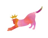 Pink Watercolor Printable Cat Art Print, Cat Digital Poster, Pink Cat Silhouette Print, digital art, Cat print, Cat Art Pink Watercolor Printable Cat Art Print, Cat Digital Poster, Pink Cat Silhouette Print, digital art, Cat print, Cat Art
