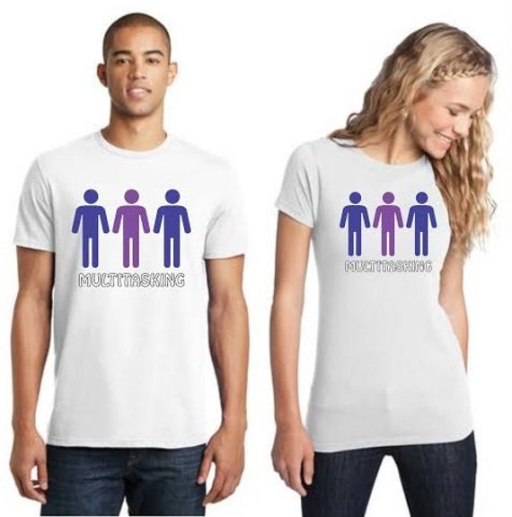 Gay Threesome Multitasking T Shirt Mmm Three Men Guys Gay